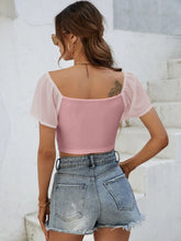 Load image into Gallery viewer, Drawstring Short Sleeve Crop Top