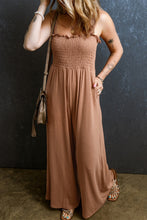 Load image into Gallery viewer, Frill Smocked Wide Leg Jumpsuit