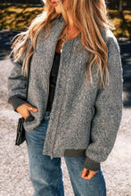 Load image into Gallery viewer, Pocketed Zip Up Baseball Collar Jacket