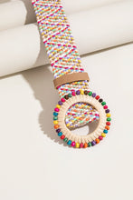 Load image into Gallery viewer, Multicolored Beaded Round Buckle Belt