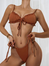 Load image into Gallery viewer, Frill Crisscross Tied Three-Piece Swim Set