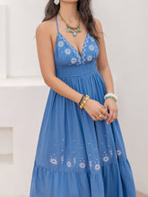 Load image into Gallery viewer, Printed Halter Neck Maxi Cami Dress