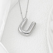 Load image into Gallery viewer, Copper Bubble Letter Pendant Necklace
