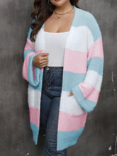 Load image into Gallery viewer, Plus Size Open Front Long Sleeve Cardigan