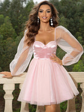 Load image into Gallery viewer, Sweetheart Neck Balloon Sleeve Mini Dress