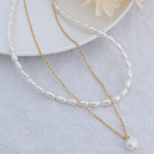 Load image into Gallery viewer, Double-Layered Freshwater Pearl Necklace