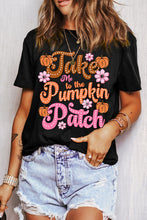 Load image into Gallery viewer, Letter Graphic Round Neck Short Sleeve T-Shirt