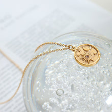 Load image into Gallery viewer, Zircon Titanium Steel Coin Shape Necklace