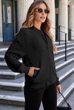 Load image into Gallery viewer, Texture Zip Up Baseball Collar Long Sleeve Jacket