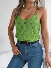 Load image into Gallery viewer, Openwork Scoop Neck Knit Vest