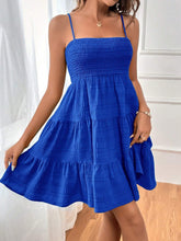 Load image into Gallery viewer, Tiered Smocked Square Neck Cami Dress