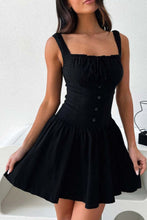 Load image into Gallery viewer, Decorative Button Square Neck Cami Dress
