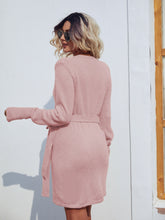 Load image into Gallery viewer, Tied Open Front Long Sleeve Cardigan