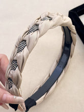 Load image into Gallery viewer, Rhinestone Braided Wide Headband