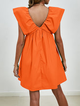 Load image into Gallery viewer, V-Neck Cap Sleeve Mini Dress
