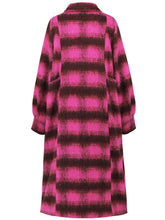 Load image into Gallery viewer, Contrast Double-Breasted Long Sleeve Longline Coat