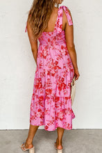 Load image into Gallery viewer, Tied Printed Sleeveless Tiered Dress