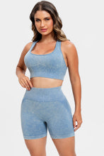 Load image into Gallery viewer, 3 Piece Washed Square Neck Wide Strap Active Set
