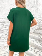 Load image into Gallery viewer, Round Neck Short Sleeve Mini Dress