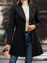 Load image into Gallery viewer, Collared Neck Long Sleeve Longline Coat