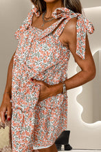 Load image into Gallery viewer, Tied Printed Sleeveless Mini Dress