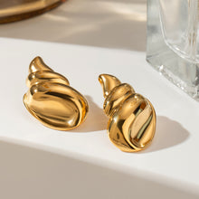 Load image into Gallery viewer, 18K Gold-Plated Conch Earrings