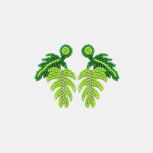 Load image into Gallery viewer, Rice Bead Leaf Earrings
