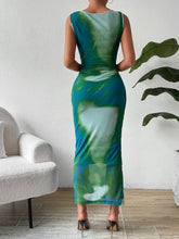 Load image into Gallery viewer, Slit Round Neck Midi Tank Dress
