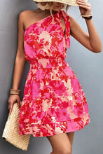 Load image into Gallery viewer, Tied Smocked Printed Single Shoulder Dress