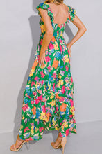 Load image into Gallery viewer, Tiered Ruffled Printed Sleeveless Dress