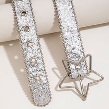Load image into Gallery viewer, PU Leather Star Shape Buckle Belt