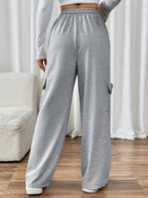 Load image into Gallery viewer, Perfee Drawstring Wide Leg Pants with Pockets