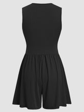 Load image into Gallery viewer, Ruched Plunge Sleeveless Romper