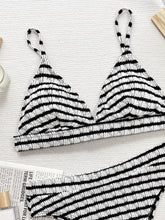 Load image into Gallery viewer, Striped V-Neck Two-Piece Swim Set