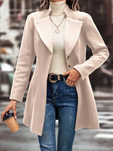Load image into Gallery viewer, Collared Neck Long Sleeve Longline Coat