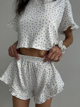 Load image into Gallery viewer, Printed Round Neck Top and Shorts Set