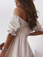 Load image into Gallery viewer, Full Size Ruffled Off-Shoulder Short Sleeve Dress