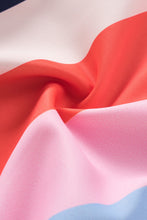 Load image into Gallery viewer, Color Block Button Up Balloon Sleeve Shirt