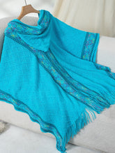 Load image into Gallery viewer, Fringe Half Sleeve Hooded Poncho