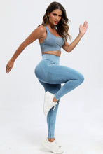 Load image into Gallery viewer, 3 Piece Washed Square Neck Wide Strap Active Set