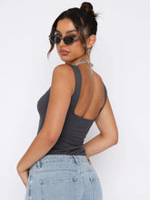 Load image into Gallery viewer, Ruched Sweetheart Neck Wide Strap Tank
