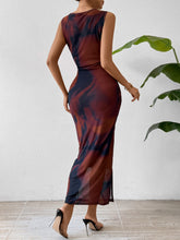 Load image into Gallery viewer, Slit Round Neck Midi Tank Dress