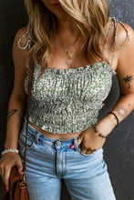Load image into Gallery viewer, Tied Smocked Printed Square Neck Cami