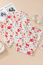 Load image into Gallery viewer, Printed Collared Neck Top and Pants Lounge Set