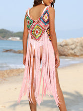 Load image into Gallery viewer, Fringe Spaghetti Strap Cover-Up