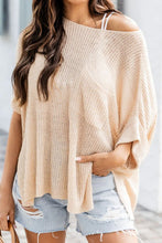 Load image into Gallery viewer, Slit Boat Neck Half Sleeve Knit Top