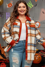 Load image into Gallery viewer, Plus Size Plaid Button Down Jacket
