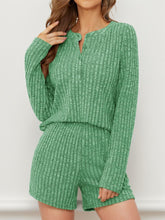 Load image into Gallery viewer, Ribbed Round Neck Top and Shorts Set