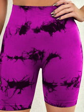 Load image into Gallery viewer, Tie-Dye High Waist Active Shorts