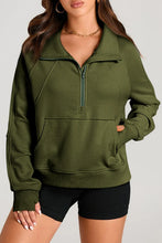 Load image into Gallery viewer, Half Zip Long Sleeve Sweatshirt
